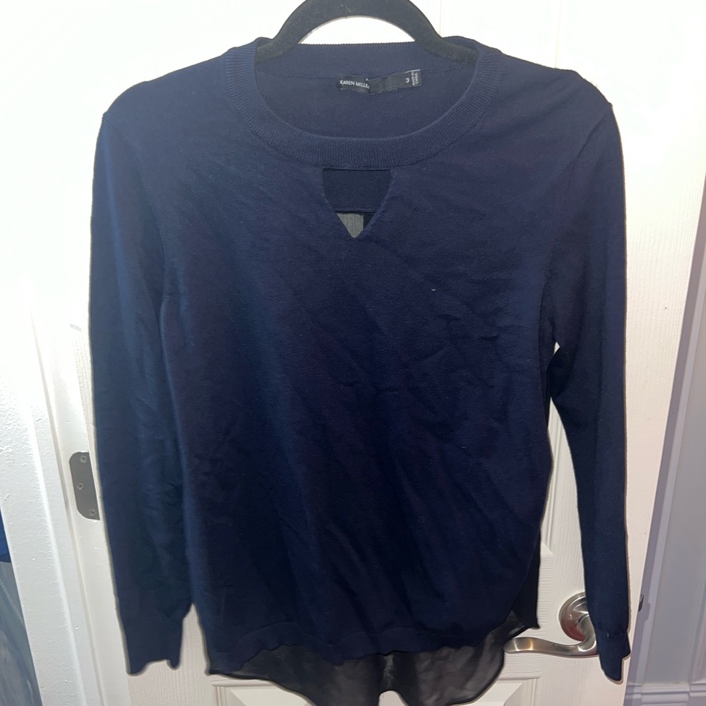 Karen Millen Dark Blue Knit Top